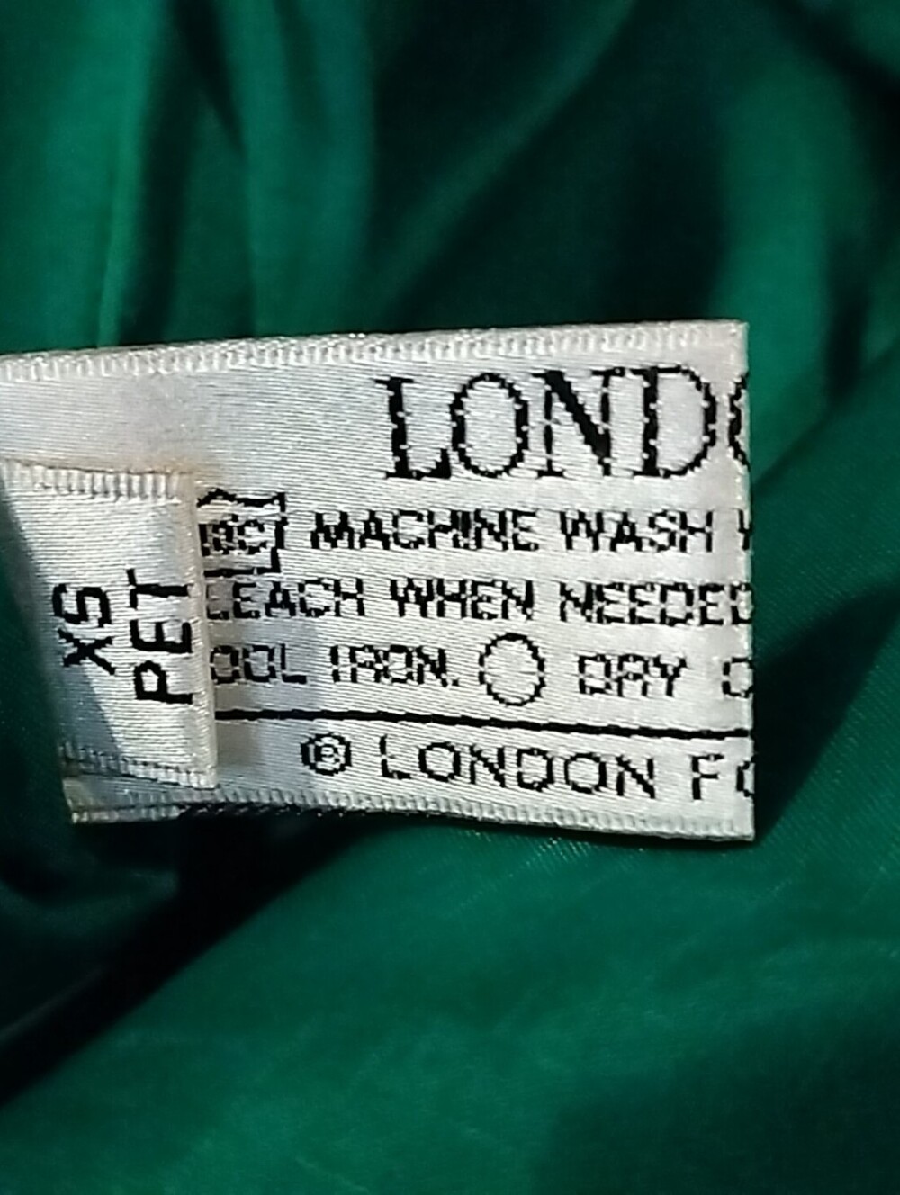 Mint Rare Vintage London Fog Green Trench Coat Cinch Waist - XS Petite/Small - Picture 6 of 8
